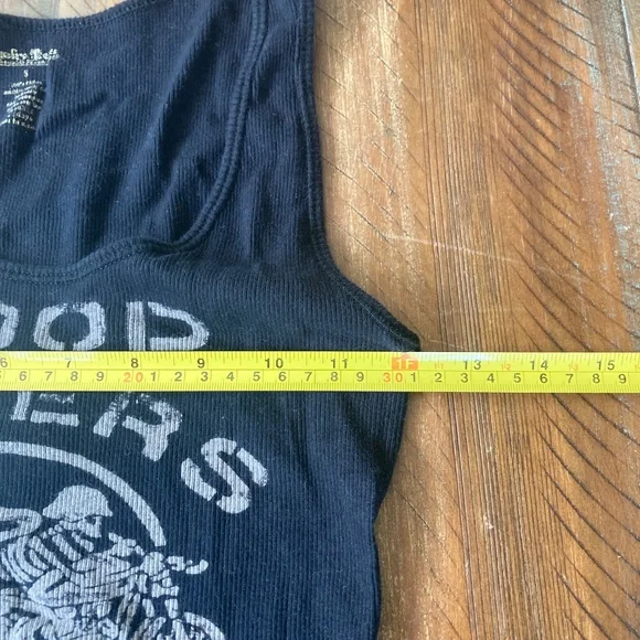 Women’s Lucky Brand Graphic Cotton Tank Top Small Motorcycle Skull - Picture 3 of 5